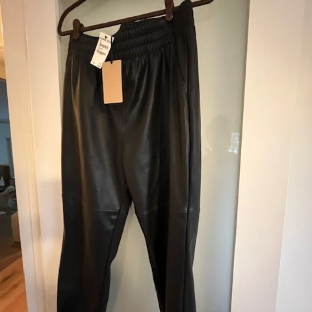 Faux Leather Joggers